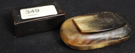 A 19th century bone snuff bow of pebble