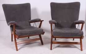 A pair of 1950's original Danish teak ar