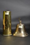 A vintage heavy bronze ships bell, along