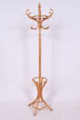 A 20th century pine bentwood hatstand.