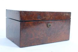 A good 19th century walnut work box havi