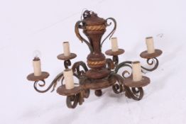 A decorative early 20th century toleware