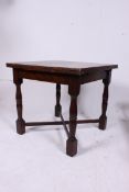 A 1930's / 40's Oak drawleaf table along