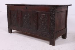 An 18th century country oak Jacobean rev
