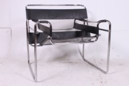 A Marcel Breuer style Wassily chair bein