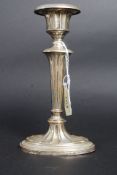 An Edwardian neo classical silver candle