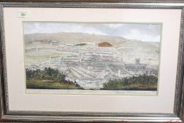 An early 19th century hand coloured etch