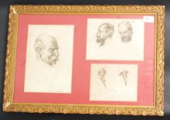 A framed and glazed pencil sketch portra