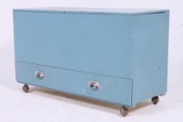 A retro 1950's painted twin lid shabby c