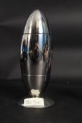 Silver plate sputnik cocktail shaker