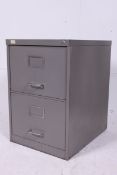 A retro metal industrial two drawer fili
