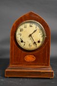 An Edwardian twin barrel 8 day clock set