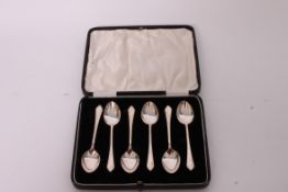 A cased set of silver hallmarked spoons