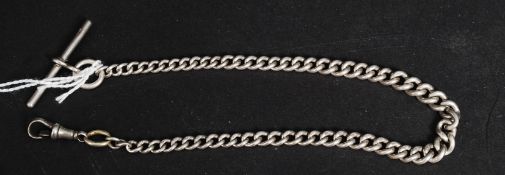 A hallmarked silver Albert fob / pocket