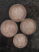 3 Victorian silver crowns to include 2 j