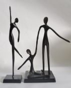 A pair of 20th century bronze artistic s