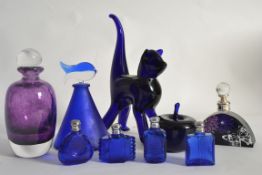A collection of studio glass to include