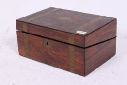 A good 19th century walnut and brass str