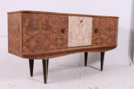 A retro 1970's serpentine fronted melami