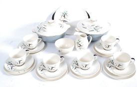 A Royal Doulton Bamboo pattern part tea