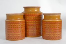 A set of 3 Hornsea pottery retro ceramic