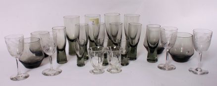 A collection of Holmegaard ? (Denmark) g