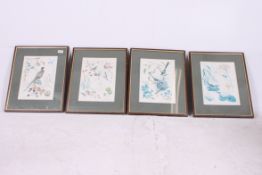 A set of 4 framed and glazed lithograph