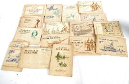 A collection of several Cigarette card a