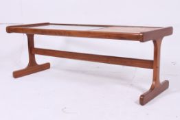 A retro 1960's tile top & glass coffee t