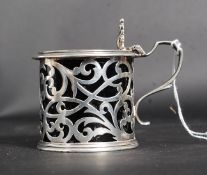 A Victorian silver hallmarked pierced mu