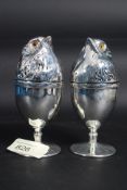 A pair of silver plated egg cups in the