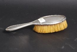 A silver hallmarked hair brush