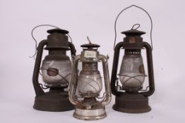 A box of lamps and lanterns dating to th