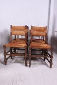 A set of 6 French provincial oak dining