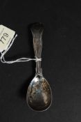 A Georgian silver hallmarked caddy spoon