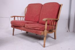 A vintage 20th century light beech wood