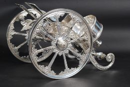 A large impressive silver plated wine ca