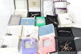 A large collection of silver 925 costume