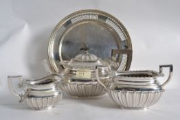 A good quality silver plate tea service