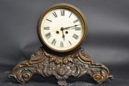 A 19th century French mantel clock of br