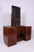 An art deco oak dressing table. Measures