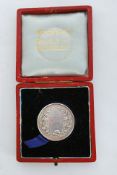 A silver hallmarked cased presentation c