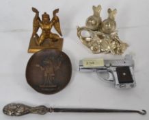 A mixed lot to include a hallmarked silv