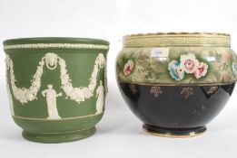 A Wedgwood Jasperware planter having cla
