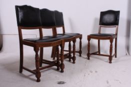 An excellent set 4 1930's oak and faux b