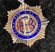 A gilded silver hallmarked and enamel ma