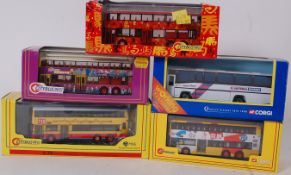 DIECAST BUSES; A collection of 5x diecas