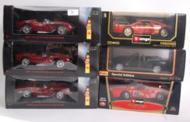 DIECAST; A collection of 6x 1:18 scale d