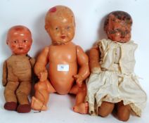 DOLLS; A collection of 3x vintage dolls