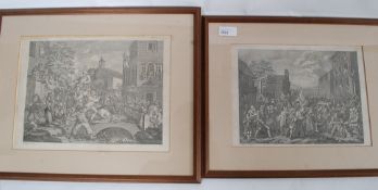 William Hogarth - two 19th century line